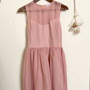 dusty pink midi dress